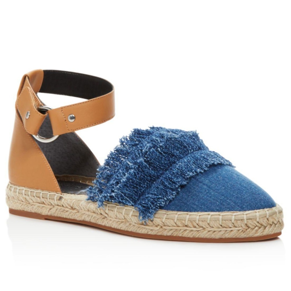 NEW Rebecca Minkoff Vicky Denim Blue Flats 9.5 M